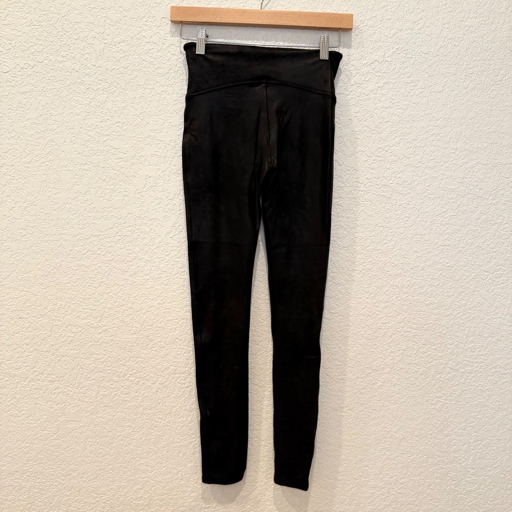 Spanx Womens Faux Leather Leggings Black High Waisted Slimming Pants Small S/P - Picture 5 of 8